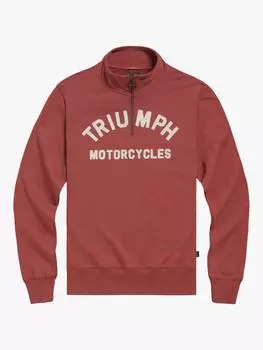 Толстовка из хлопчатобумажной саржи с логотипом ribble на четверть молнии Triumph Motorcycles, цвет Rust