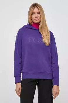 Толстовка из хлопка BOSS ORANGE Boss Orange, фиолетовый
