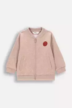 Толстовка из хлопка для новорожденных Coccodrillo, бежевый