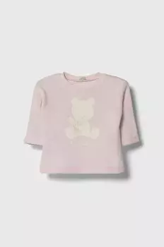 Толстовка из хлопка для новорожденных United Colors of Benetton, розовый