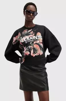 Толстовка из хлопка FLEURIR LILA AllSaints, черный