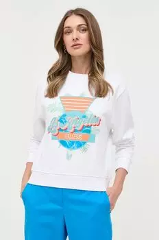 Толстовка из хлопка Guess, белый