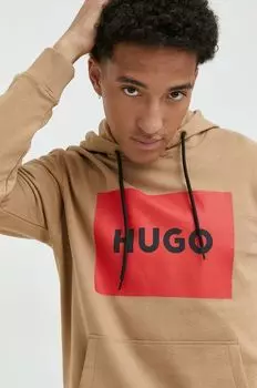 Толстовка из хлопка Hugo, бежевый