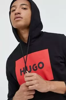 Толстовка из хлопка Hugo, черный