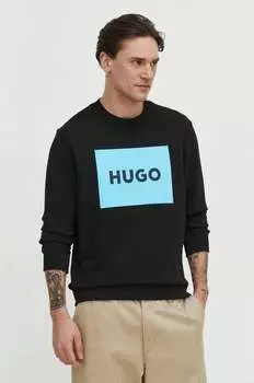 Толстовка из хлопка Hugo, черный