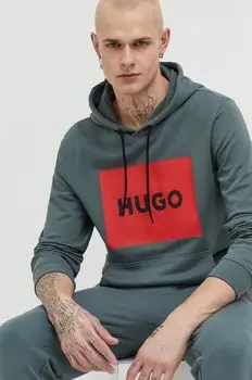 Толстовка из хлопка Hugo, зеленый