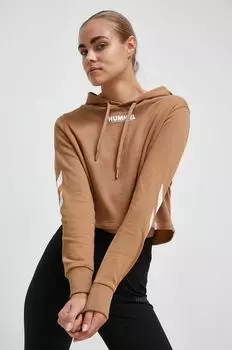 Толстовка из хлопка Hummel, коричневый