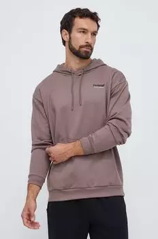 Толстовка из хлопка Hummel, коричневый