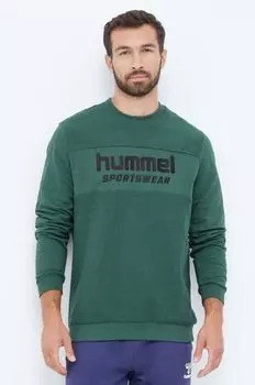 Толстовка из хлопка Hummel, зеленый