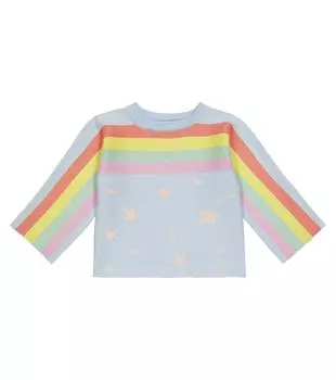Толстовка из хлопка и шерсти с принтом Stella McCartney Kids, разноцветный
