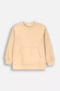 Толстовка из хлопка крокодила для мальчиков и девочек Coccodrillo, бежевый