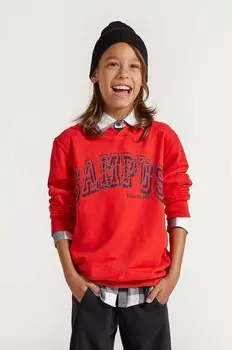 Толстовка из хлопка крокодила для мальчиков и девочек Coccodrillo, красный