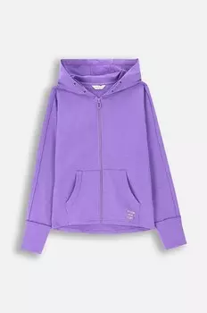 Толстовка из хлопка крокодила для мальчиков и девочек Coccodrillo, фиолетовый