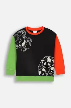 Толстовка из хлопка крокодила для мальчиков и девочек Coccodrillo, черный