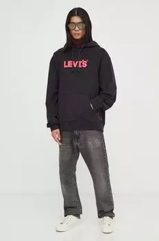 Толстовка из хлопка Levi's, черный