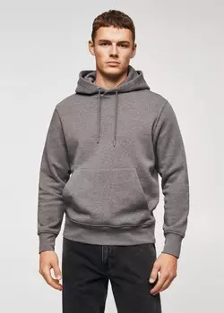 Толстовка из хлопка MANGO, коричневый