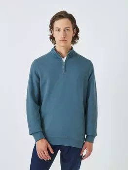 Толстовка из хлопка пике с молнией до половины John Lewis, гобелен