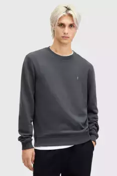 Толстовка из хлопка RAVEN CREW AllSaints, серый