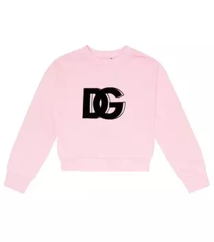 Толстовка из хлопка с логотипом Dolce&Gabbana, розовый