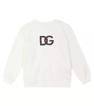 Толстовка из хлопка с логотипом Dolce&Gabbana, белый
