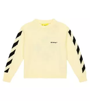 Толстовка из хлопка с логотипом Off-White, белый