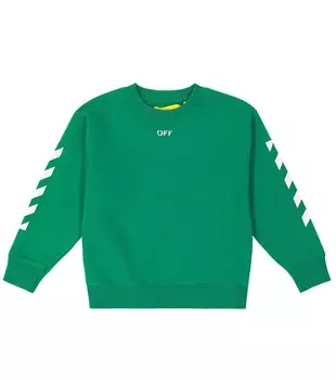 Толстовка из хлопка с логотипом Off-White, белый