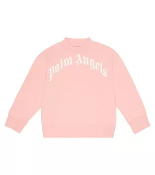 Толстовка из хлопка с логотипом Palm Angels, розовый