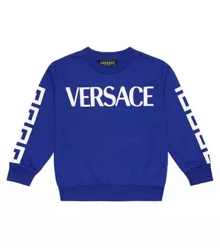 Толстовка из хлопка с логотипом Versace, разноцветный