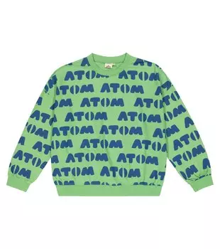 Толстовка из хлопка с принтом Atom Jellymallow, зеленый