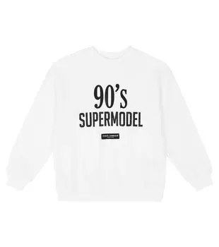Толстовка из хлопка с принтом Dolce&Gabbana, белый