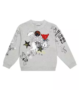 Толстовка из хлопка с принтом Dolce&Gabbana, серый