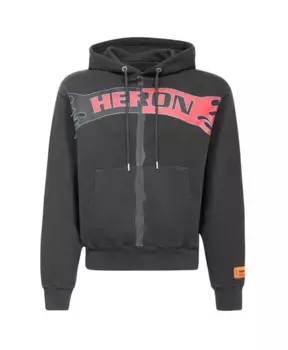 Толстовка из хлопка с принтом Heron Preston, черный