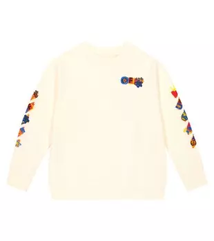 Толстовка из хлопка с принтом Off-White, белый