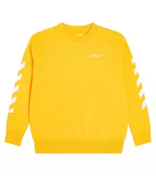 Толстовка из хлопка с принтом Off-White, белый