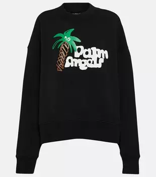 Толстовка из хлопка с принтом PALM ANGELS, разноцветный