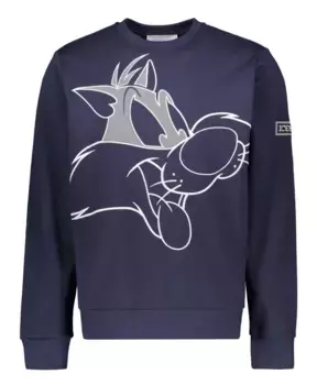 Толстовка из хлопка с вышивкой Iceberg, синий