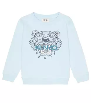 Толстовка из хлопка с вышивкой Kenzo, синий