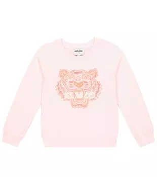 Толстовка из хлопка с вышивкой Tiger Kenzo, розовый