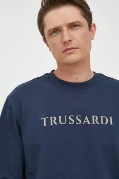 Толстовка из хлопка Trussardi, темно-синий