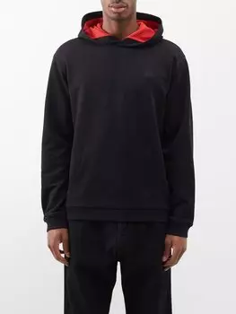 Толстовка из хлопково-флисового трикотажа Moncler, черный