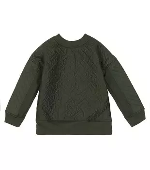 Толстовка из хлопкового джерси Burberry, зеленый