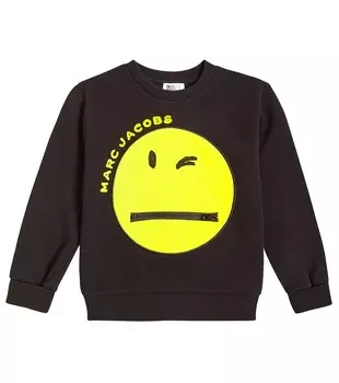 Толстовка из хлопкового джерси из коллаборации с Smiley World Marc Jacobs, черный