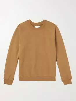 Толстовка из хлопкового джерси, окрашенная в готовом виде LES TIEN, коричневый
