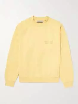 Толстовка из хлопкового джерси с аппликацией логотипа FEAR OF GOD ESSENTIALS, желтый