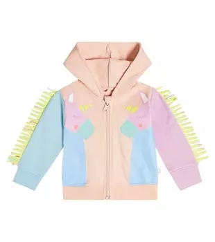 Толстовка из хлопкового джерси с детским принтом Stella Mccartney Kids, розовый