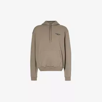 Толстовка из хлопкового джерси с фирменным принтом и карманами-кенгуру 247 By Represent, цвет army