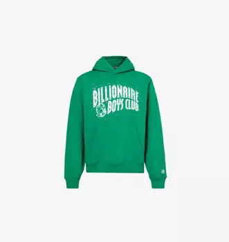 Толстовка из хлопкового джерси с фирменным принтом, украшенная стразами Billionaire Boys Club, зеленый