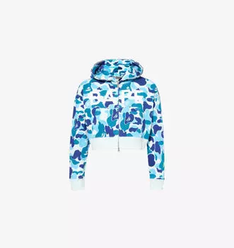 Толстовка из хлопкового джерси с камуфляжным принтом и фирменным принтом A Bathing Ape, синий