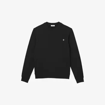 Толстовка из хлопкового джерси с круглым вырезом и вышитым крестом логотипом Sandro, цвет noir / gris