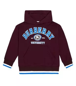 Толстовка из хлопкового джерси с логотипом Burberry, красный